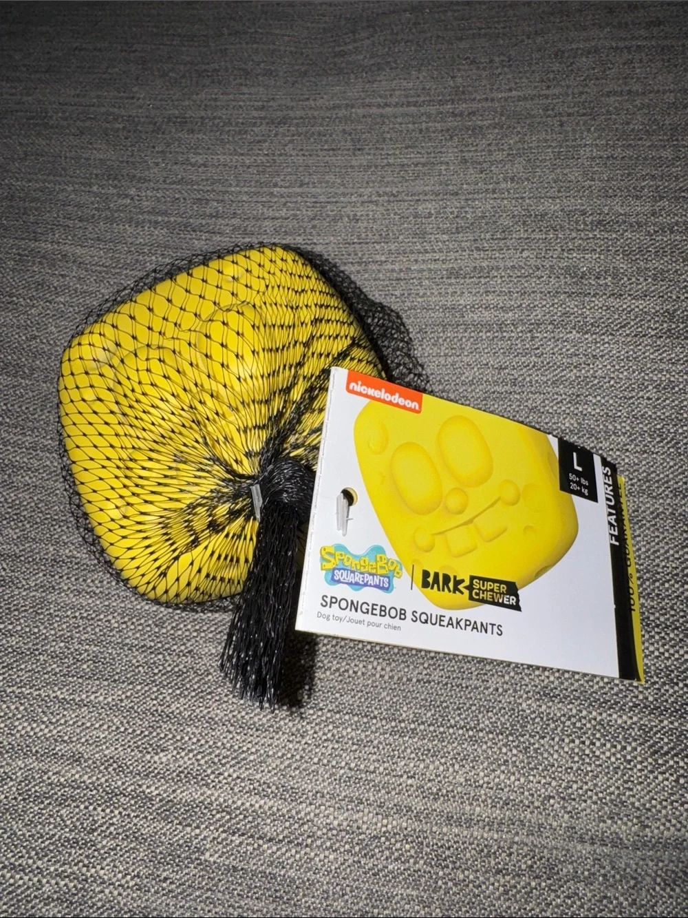 Bark SpongeBob SqueakPants Dog Toy - Yellow